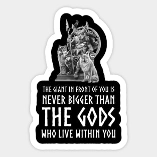 Motivational & Inspiring Viking Mythology Norse God Odin Sticker